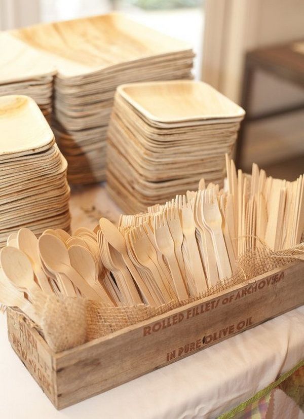 Decoración de mesa ecológica en una boda sostenible
